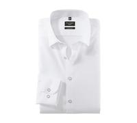 OLYMP Herren Businesshemd Langarm No.Six,Faux Uni,375 No 6 six - super Slim (H16),21 New York Kent-2,Weiss 00,44