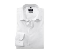 OLYMP Herrenhemd No 6 six Super Slim Urban Kent Stretch Langarm Teilungsnaht Weiß Gr. 42