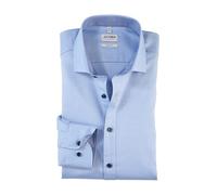 OLYMP Herren Businesshemd Level Five Langarm - Pflegeleichtes Stretchkomfort Business Hemd Herren - Royal Kent Kragen - Bleu 11