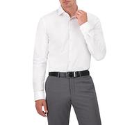 OLYMP Herren Businesshemd No. Six 24/Seven,Männer Hemd,Langarm,Einfarbig,Uni,super Slim,Urban Kent,bequem wie EIN T-Shirt,Weiss 00,36