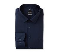 OLYMP Hemd Herren Luxor – Comfort Fit Big, Langarm, bügelfrei, Kent-Kragen, Baumwolle, Blau Gr. 52