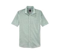 OLYMP Herren Freizeithemd Kurzarm Casual,Einfarbig,Regular fit,Kent-Kragen,grün 45,M