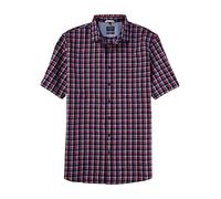 OLYMP Herren Freizeithemd Kurzarm Casual,Kariert,modern fit,Kent-Kragen,rot 35,S