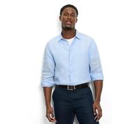 Langarmhemd OLYMP "OLYMP Casual, regular fit, Kent", Herren, Gr. XXL, Normaler Arm, hellblau, 100% Leinen, Hemden (63696856-XXL) hellblau