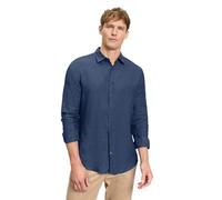 OLYMP Casual Regular Fit Leinenhemd blau, Einfarbig