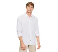 OLYMP Herren Freizeithemd Langarm 404014,Einfarbig,059 Casual 22,Kent-Kragen,Weiss 00,L