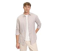 OLYMP Herren Freizeithemd Langarm 405014,Streifen Weissfond,059 Casual 22,Kent-Kragen,braun 28,L
