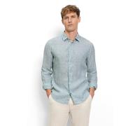 OLYMP Casual, Leinenhemd, Regular Fit, Grün, Streifen, Kent, XL (40501488XL)
