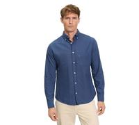 Langarmhemd OLYMP "OLYMP Casual, regular fit, Button-down", Herren, Gr. L, Normaler Arm, marine, 100% Baumwolle, Hemden (56005759-L) marine