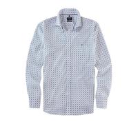 OLYMP Herren Freizeithemd Langarm Casual,Digitaldruck auf Uni,059 Casual 22,01 Kent-Kragen,Weiss 00,XL