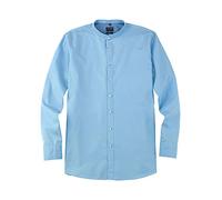 OLYMP Herren Freizeithemd Langarm Casual,Dyewasher Weaving,modern fit,Stehkragen,bleu 11,XXL