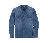 OLYMP Herren Freizeithemd Langarm Casual,Einfarbig,Overshirt,Kent-Kragen,Indigo 96,L