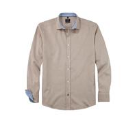 OLYMP Herren Freizeithemd Langarm Casual,Faux Uni,059 Casual 22,01 Kent-Kragen,beige 21,L