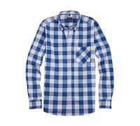 OLYMP Herren Freizeithemd Langarm Casual,Kariert,Regular fit,Button-Down-Kragen,blau 15,L