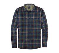 OLYMP Herren Freizeithemd Langarm Casual,Kariert,Regular fit,Kent-Kragen,grün 45,L