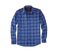 OLYMP Herren Freizeithemd Langarm Casual,Kariert,Regular fit,Kent-Kragen,Marine 18,XL