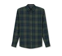 OLYMP Herren Freizeithemd Langarm Casual,Karo,059 Casual 22,01 Kent-Kragen,Oliv 47,3XL