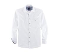 OLYMP Herren Freizeithemd Langarm Casual,Oxfort,modern fit,Kent-Kragen,Weiss 00,S