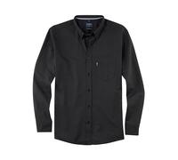 OLYMP Herren Freizeithemd Langarm Casual,Oxfort,Regular fit,Button-Down-Kragen,schwarz 68,XL