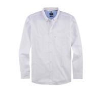 OLYMP Herren Freizeithemd Langarm Casual,Rotationsdruck,Regular fit,Button-Down-Kragen,Weiss 00,M