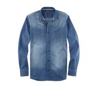 OLYMP Herren Freizeithemd Langarm Casual,Twill,059 Casual 22,01 Kent-Kragen,blau 15,3XL