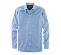 OLYMP Herren Freizeithemd Langarm Casual,Twill,modern fit,Kent-Kragen,bleu 11,M