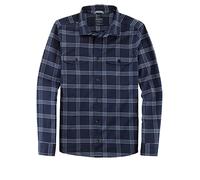 OLYMP Herren Freizeithemd Langarm Casual,Twill,Overshirt,Kent-Kragen,Marine 18,M