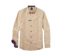 OLYMP Herren Freizeithemd Langarm Casual,Twill,Regular fit,Button-Down-Kragen,beige 21,XL