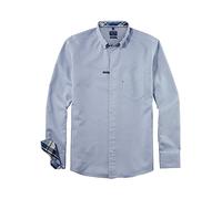 OLYMP Herren Freizeithemd Langarm Casual,Twill,Regular fit,Button-Down-Kragen,bleu 11,S