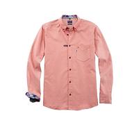 OLYMP Herren Freizeithemd Langarm Casual,Twill,Regular fit,Button-Down-Kragen,rot 35,XXL