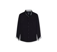 OLYMP Herren Hemd Langarm 074369 Uni Modern Fit Global Kent schwarz, 43
