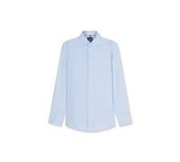 Businesshemd OLYMP "Luxor modern fit", Herren, Gr. 45, N-Gr, blau (bleu), Web, Obermaterial: 64% Baumwolle, 27% Polyester, 9% Elasthan, Hemden, Comfort Stretch, Climate Control (43582154-45) bleu