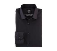 OLYMP Herren Hemd Langarm 252624 Twill Super Slim Modern Kent schwarz, 42