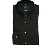 Olymp Herren Hemd LEVEL 5 BODY FIT extralange Ärmel- Gr. 38, Schwarz