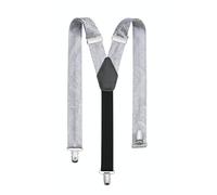 OLYMP Hosenträger 3 cm breit 3 Clip Seide Paisleymuster grau