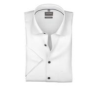 OLYMP Herren Oberhemd Kurzarm 104612,Einfarbig,466 Comfort Fit 20,New Kent,Weiss 00,46