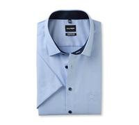 OLYMP Luxor, bügelfreies Business Hemd, comfort fit - big, Blau, Kurzarm, Kent, 45 (1413121045)