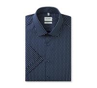 OLYMP Kurzarmhemd Herren Slim Fit Kurzarm Baumwoll-Stretch blau, 40