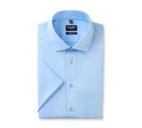 OLYMP Herren Oberhemd Kurzarm Luxor,Faux Uni,465 Modern Fit 20,19 Global Kent,bleu 11,42