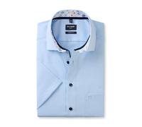 OLYMP Herren Oberhemd Kurzarm Luxor,Faux Uni,465 Modern Fit 20,19 Global Kent,bleu 11,42
