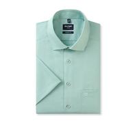 OLYMP Herren Oberhemd Kurzarm Luxor,Faux Uni,465 Modern Fit 20,19 Global Kent,grün 45,41
