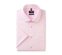 OLYMP Herren Oberhemd Kurzarm Luxor,Faux Uni,465 Modern Fit 20,19 Global Kent,Rose 30,40