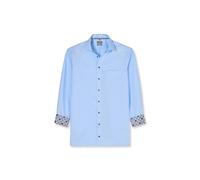 Businesshemd OLYMP "OLYMP Luxor, comfort fit, New Kent", Herren, Gr. 47, Normaler Arm, bleu, 100% Baumwolle, Hemden (99100144-47) bleu
