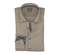 OLYMP Herren Oberhemd Langarm 100184,Einfarbig,Comfort Fit 55,New Kent,Nougat 27,45
