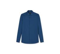 Langarmhemd OLYMP "Luxor 24/Seven modern fit Jerseyshirt", Herren, Gr. 44, N-Gr, blau (rauchblau), Jersey, Obermaterial: 92% Baumwolle, 8% Elasthan, Hemden, mit geruchshemmenden Materialeigenschaften 