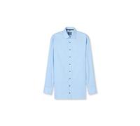 Businesshemd OLYMP "OLYMP Luxor, modern fit, New Kent", Herren, Gr. 43, Normaler Arm, bleu, 100% Baumwolle, Hemden (70704215-43) bleu