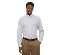 Langarmhemd OLYMP "Level Five", Herren, Gr. 41, N-Gr, weiß, Web, Obermaterial: 97% Baumwolle, 3% Elastolefin, normal, 2-Knopf-Manschette, Hemden, Businesshemd, body fit, New York Kentkragen, gemustert