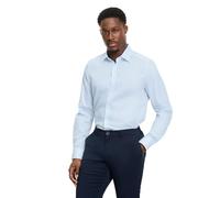 OLYMP Level 5 Slim Fit Businesshemd aus Baumwoll-Mix mit Kentkragen in Bleu, Größe 43