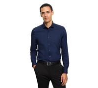 Langarmhemd OLYMP "Level Five", Damen, Gr. 40, N-Gr, marine, Web, Obermaterial: 97% Baumwolle, 3% Elastolefin, unifarben, normal, 2-Knopf-Manschette, Hemden (11225556-40) marine