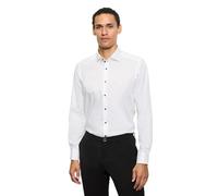 OLYMP Businesshemd Herren Level Five – body fit, Royal Kent, Weiß, Gr. 44, 97% Baumwolle